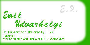 emil udvarhelyi business card